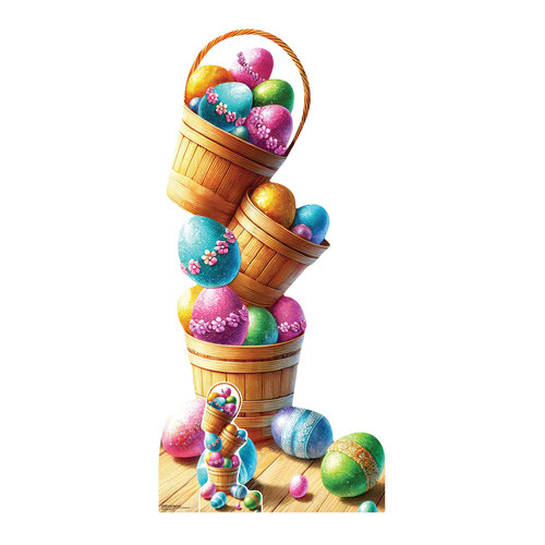 Easter Egg Stack Lifesize Cardboard Cutout 192cm