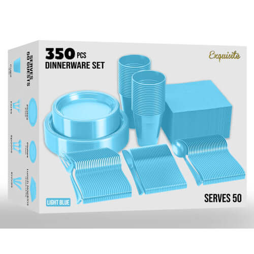 Solid Color Tableware Combo | Light Blue