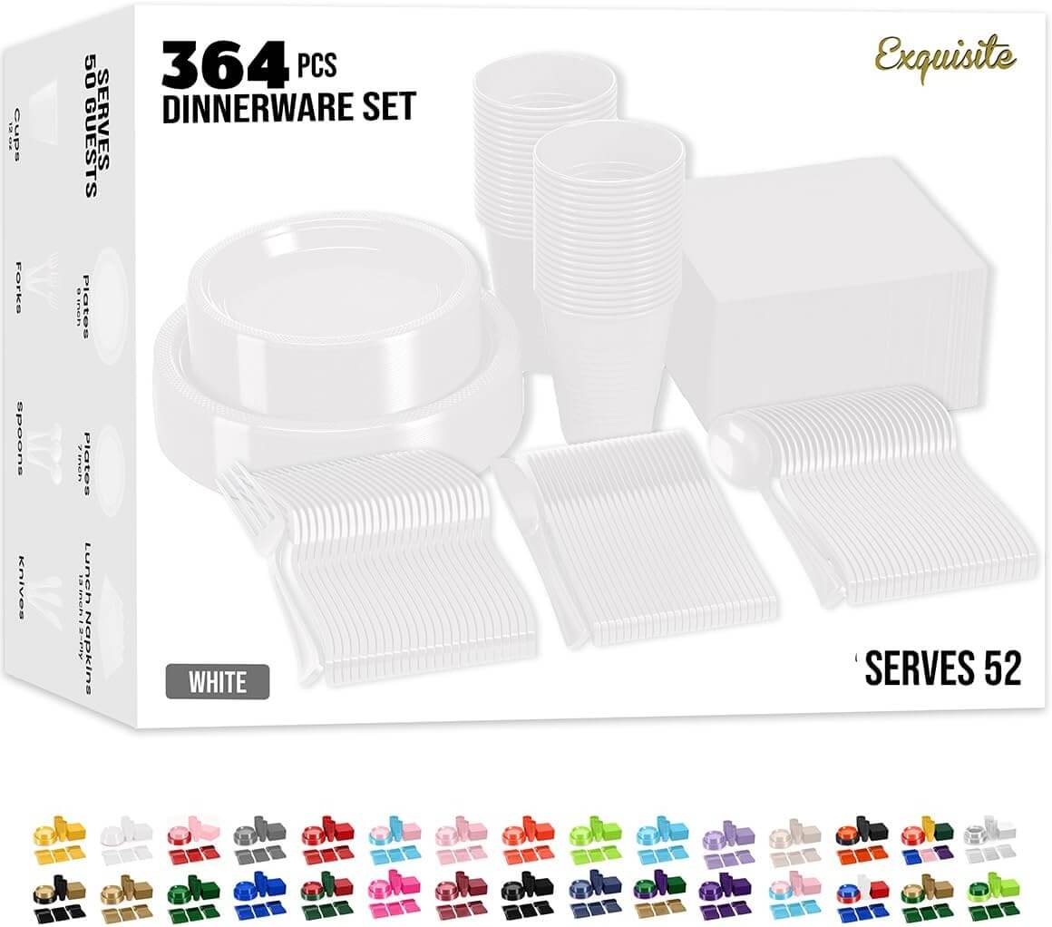 Solid Color Tableware Combo | White